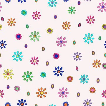 Floral seamless pattern. Doodle Stock Illustration