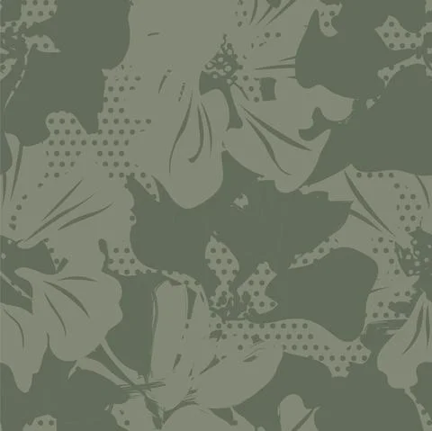 Floral Seamless Pattern with dotted textures Illustrazione stock