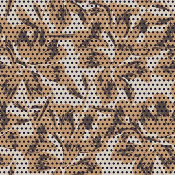 Floral Seamless Pattern with dotted textures Illustrazione stock