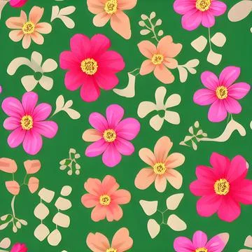 Floral seamless pattern. flower abstract background. modern design decorati.. Stock Illustration