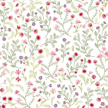 Floral seamless pattern. Flower background. Spring texture Stock Illustration