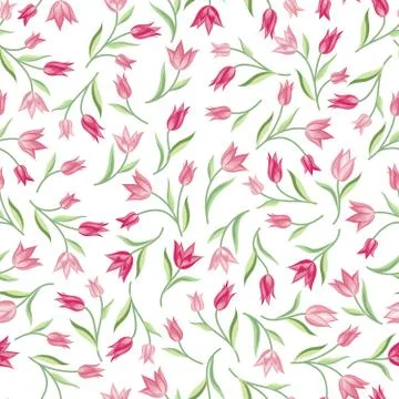 Floral seamless pattern. Flower background. Spring texture Stock Illustration