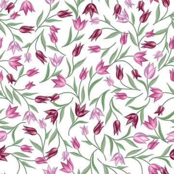 Floral seamless pattern. Flower background. Spring texture 스톡 일러스트