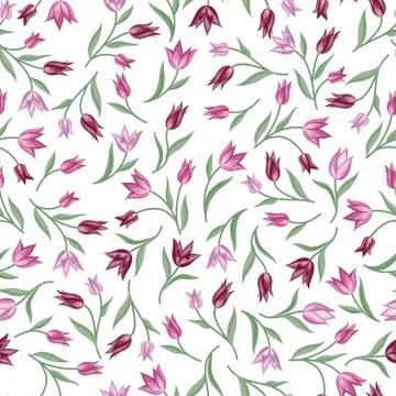 Floral seamless pattern. Flower background. Spring texture Stock Illustration