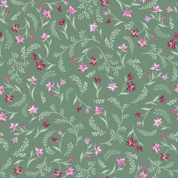 Floral seamless pattern. Flower background. Spring texture Stock Illustration