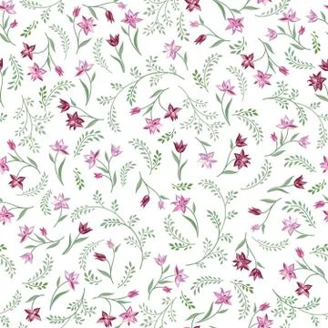 Floral seamless pattern. Flower background. Spring texture Stock Illustration