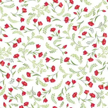 Floral seamless pattern. Flower background. Spring texture Stock Illustration
