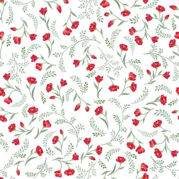 Floral seamless pattern. Flower background. Spring texture Stock Illustration