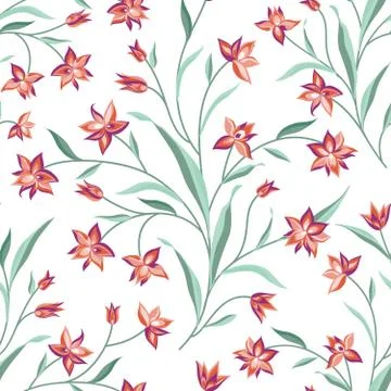 Floral seamless pattern. Flower background. Floral seamless texture with fl.. Stock Illustration