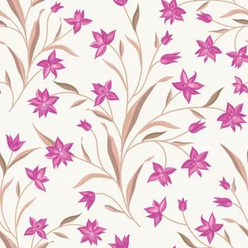 Floral seamless pattern. Flower background Stock Illustration