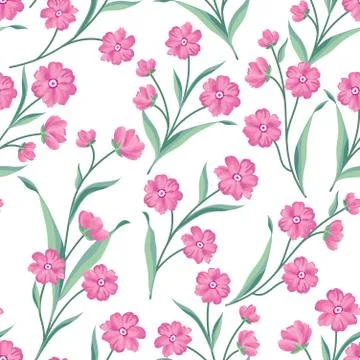 Floral seamless pattern. Flower background Stock Illustration