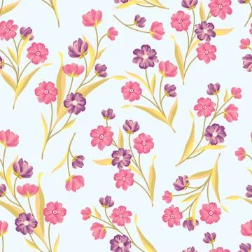 Floral seamless pattern. Flower background Stock Illustration