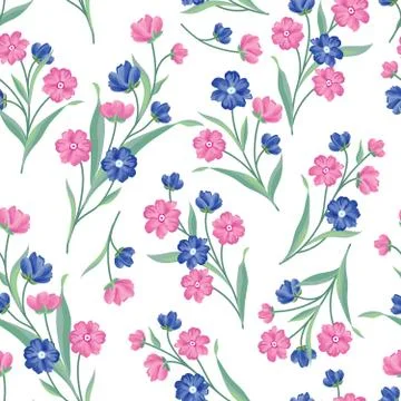 Floral seamless pattern. Flower background Stock Illustration