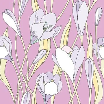 Floral seamless pattern. Flower background. Flourish garden texture Illustrazione stock