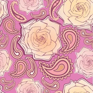 Floral seamless pattern. Flower background. Ornamental texture Stock Illustration