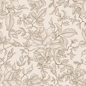 Floral seamless pattern. Flower background. Garden texture Stock Illustration