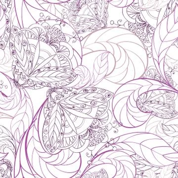 Floral seamless pattern. Flower background. Flourish garden texture Stock Illustration
