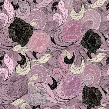 Floral seamless pattern. Flower background. Flourish garden texture Stock Illustration