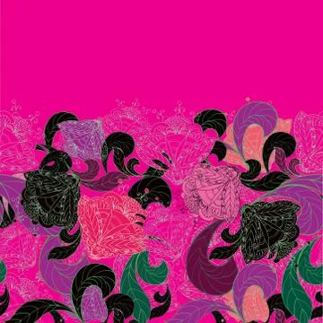 Floral seamless pattern. Flower background. Flourish garden texture Stock Illustration