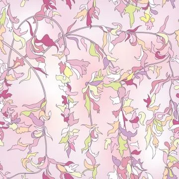 Floral seamless pattern. Flower background. Flourish garden texture Stock Illustration