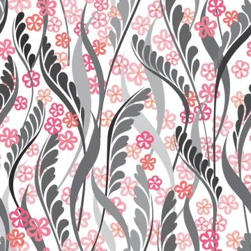 Floral seamless pattern. Flower background. Flourish garden texture Illustrazione stock