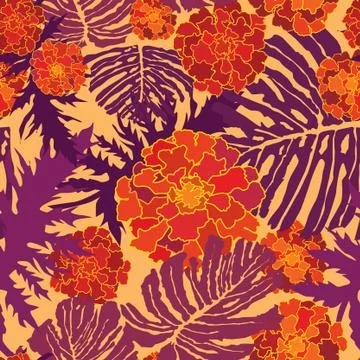 Floral seamless pattern. Flower background. Flourish garden Stock Illustration