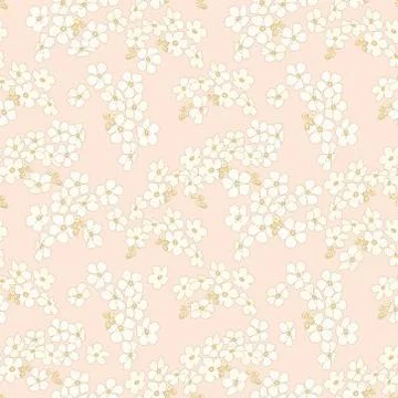 Floral seamless pattern. Flower background. Flourish garden texture Stock Illustration