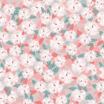 Floral seamless pattern. Flower background. Garden nature ornament Stock Illustration