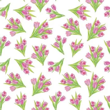 Floral seamless pattern. Flower background. Flourish garden texture Stock Illustration