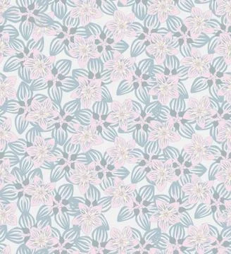 Floral seamless pattern. Flower background. Flourish garden texture Stock Illustration