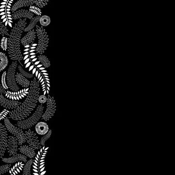 Floral seamless pattern. Flower background. Flourish garden border Stock Illustration