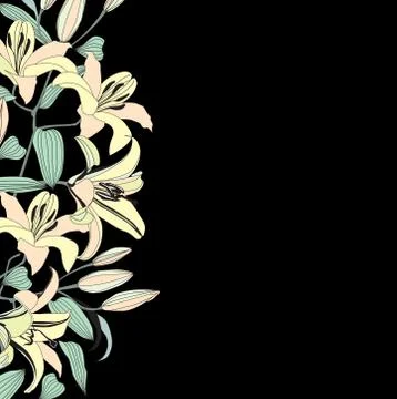 Floral seamless pattern. Flower background. Flourish garden border 스톡 일러스트