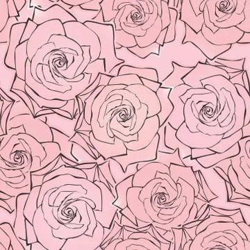 Floral seamless pattern. Flower background. Flourish garden texture Illustrazione stock