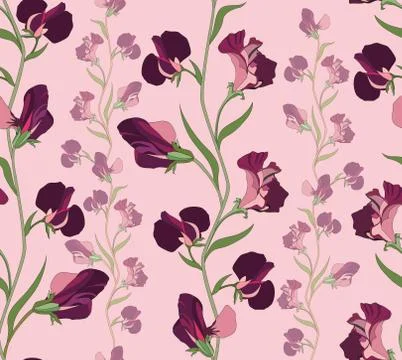 Floral seamless pattern. Flower background. Flourish garden texture Stock Illustration
