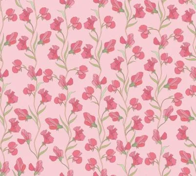 Floral seamless pattern. Flower background. Flourish garden texture Stock Illustration