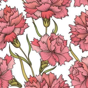 Floral seamless pattern. Flower background. Flourish garden texture Stock Illustration