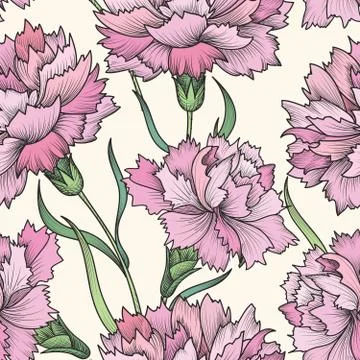 Floral seamless pattern. Flower background. Flourish garden texture Stock Illustration