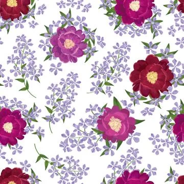 Floral seamless pattern. Flower background. Flourish spring garden Stock Illustration