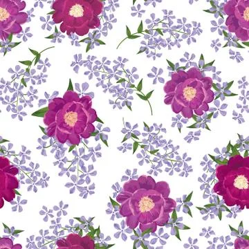 Floral seamless pattern. Flower background. Flourish spring garden Stock Illustration