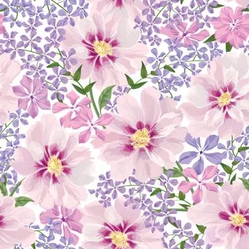 Floral seamless pattern. Flower background. Flourish spring garden Stock Illustration
