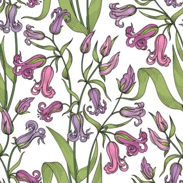 Floral seamless pattern. Flower background. Flourish spring garden Stock Illustration