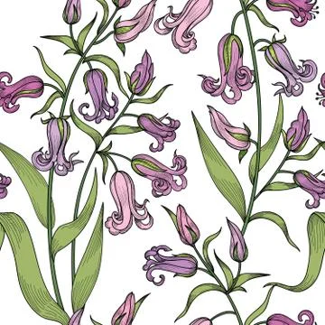 Floral seamless pattern. Flower background. Flourish spring garden Stock Illustration