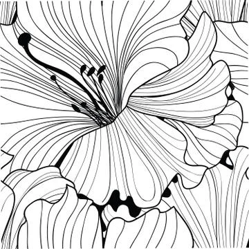 Floral seamless pattern. Flower background. Flourish texture wit Stock Illustration