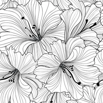 Floral seamless pattern. Flower background. Floral vector textur Stock Illustration