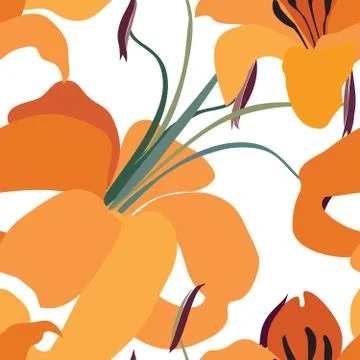 Floral seamless pattern. Flower background. Flourish garden texture Stock Illustration