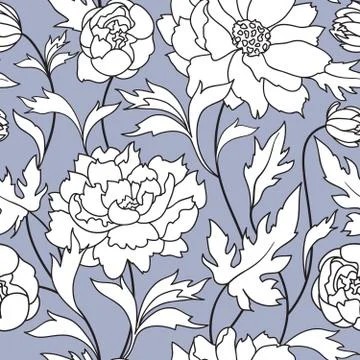 Floral seamless pattern. Flower background. Flourish garden texture Stock Illustration