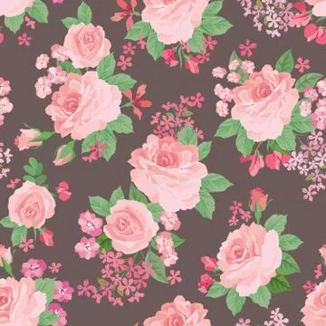 Floral seamless pattern. Flower background. Garden texture Stock Illustration