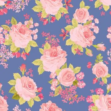 Floral seamless pattern. Flower background. Garden texture Stock Illustration