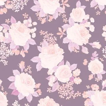 Floral seamless pattern. Flower background. Garden texture Stock Illustration