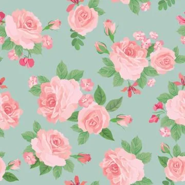 Floral seamless pattern. Flower background. Garden texture Stock Illustration